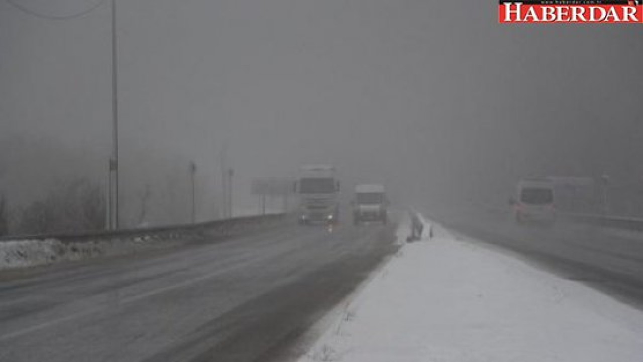Bolu Dağı’nda ulaşıma kar ve sis engeli