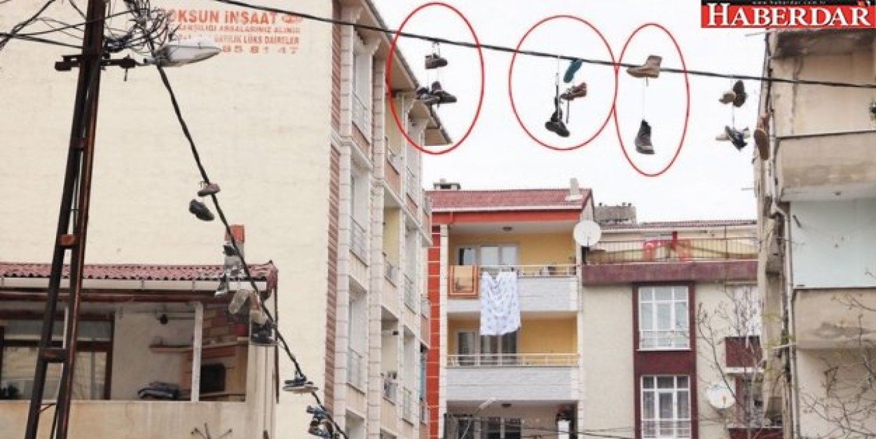 Esenyurtta tellere asılı ayakkabı neyin şifresi?