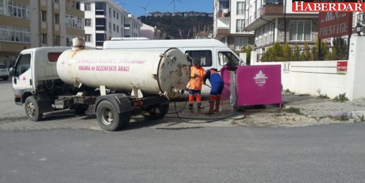 Çatalca Belediyesi’nden konteyner temizliği