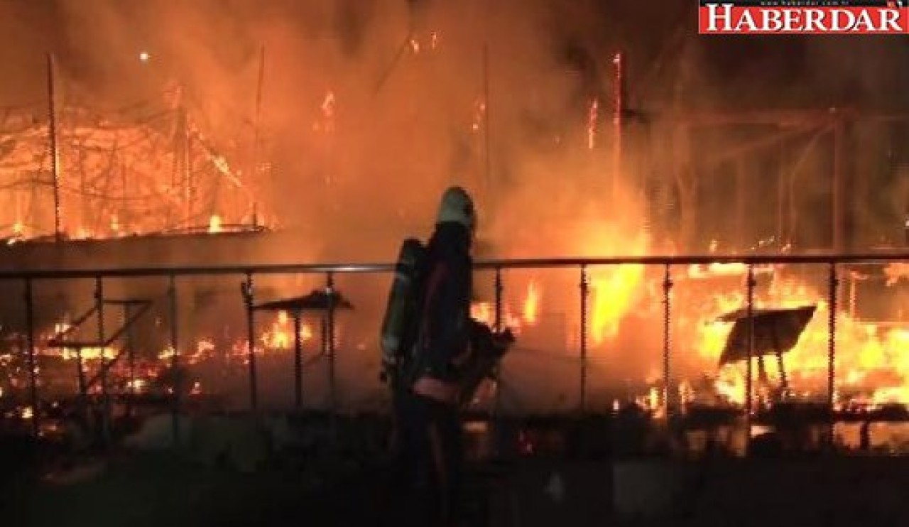 Bakırköyde Balık Restoranı Yandı