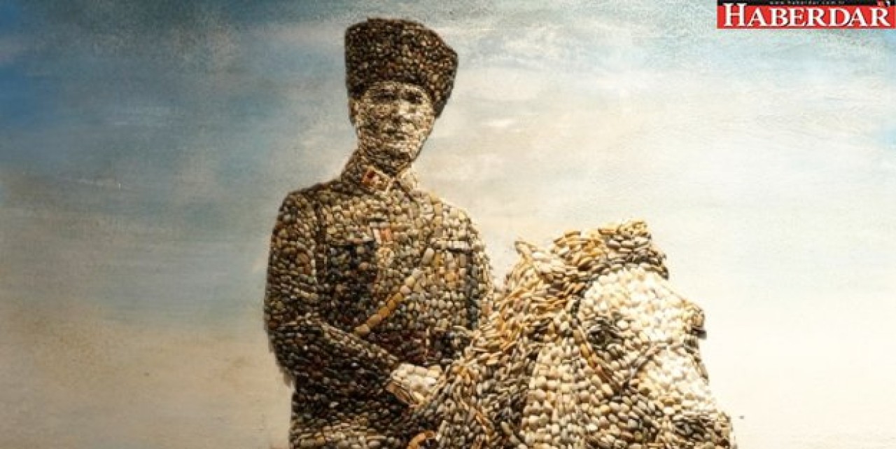 YAPTIĞI TABLOLARDAN SANAT ‘TAŞ’IYOR