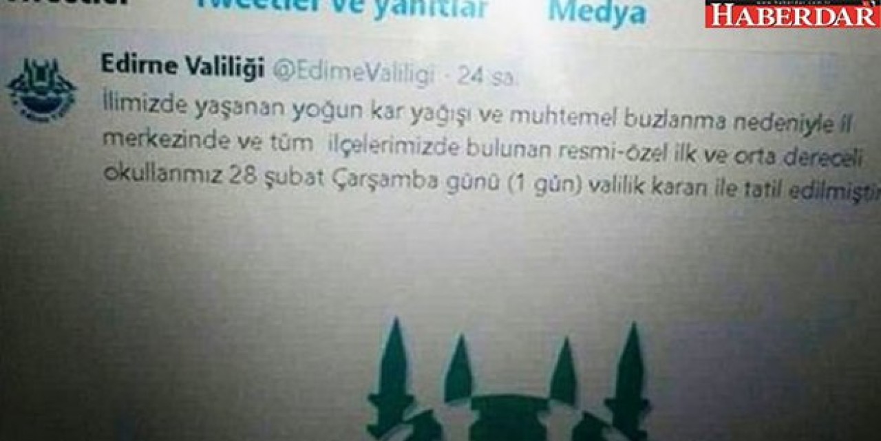 Edirneyi karıştıran tweet