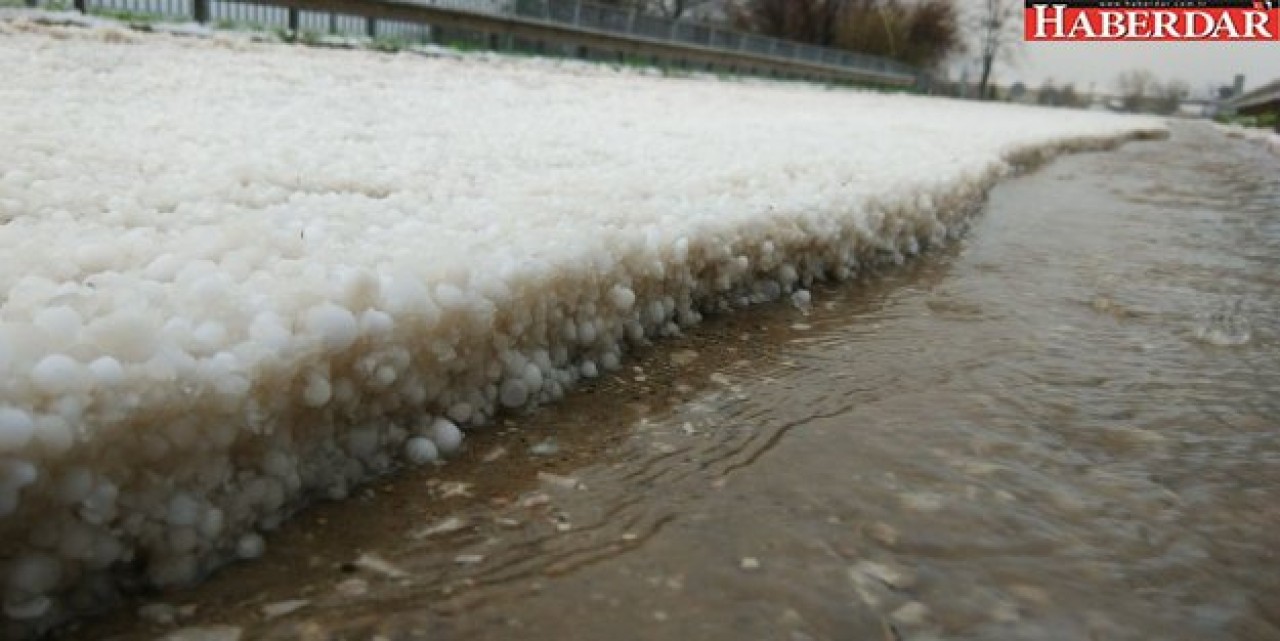 Edirneyi şiddetli dolu vurdu