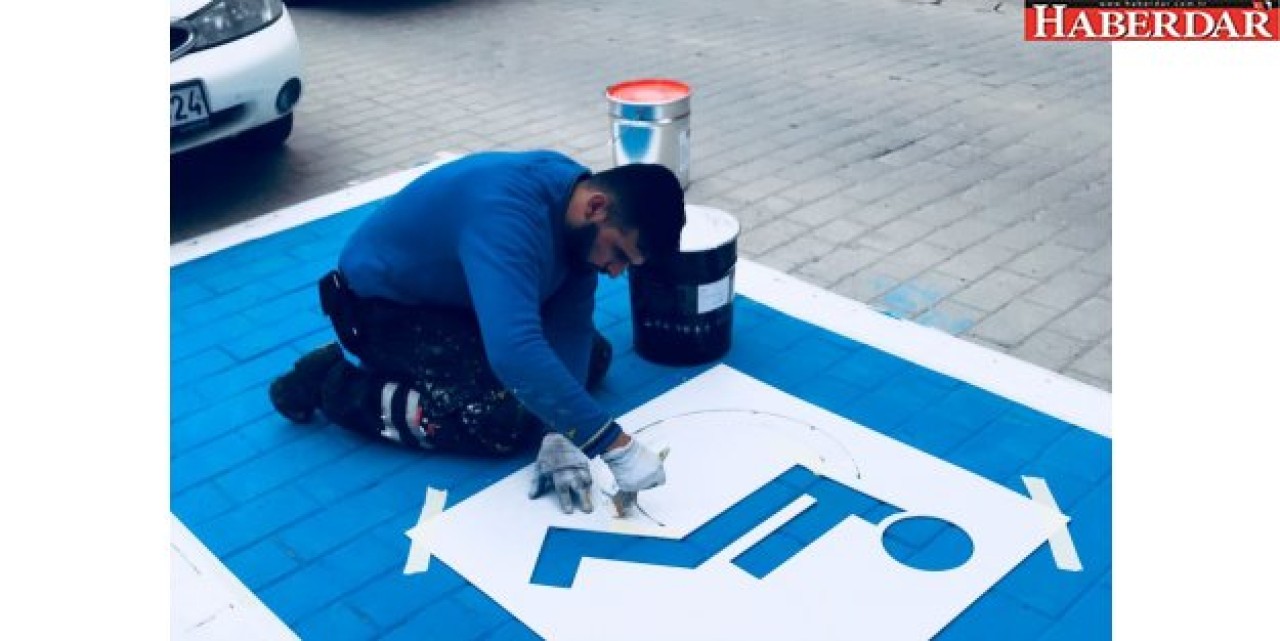 Engelli araç park yerleri düzenlendi