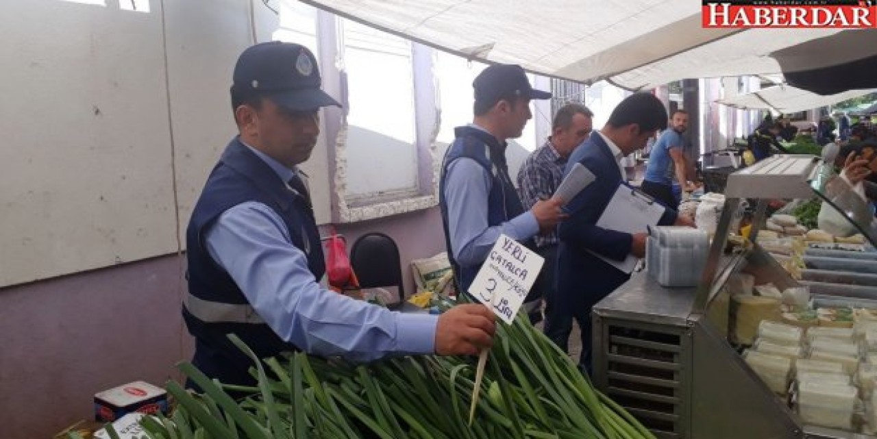Zabıta ekiplerinden  Pazar denetimi