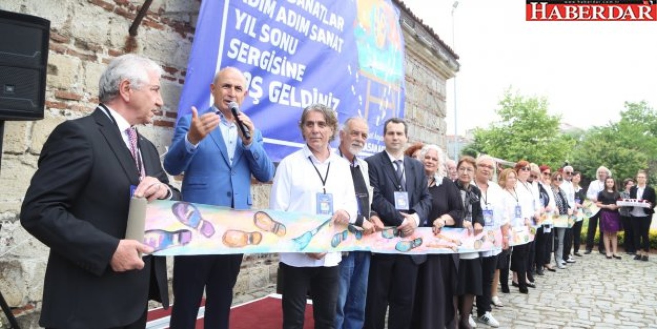 “Adım Adım Sanat” sergisi Büyükçekmece Kervansaray’da açıldı