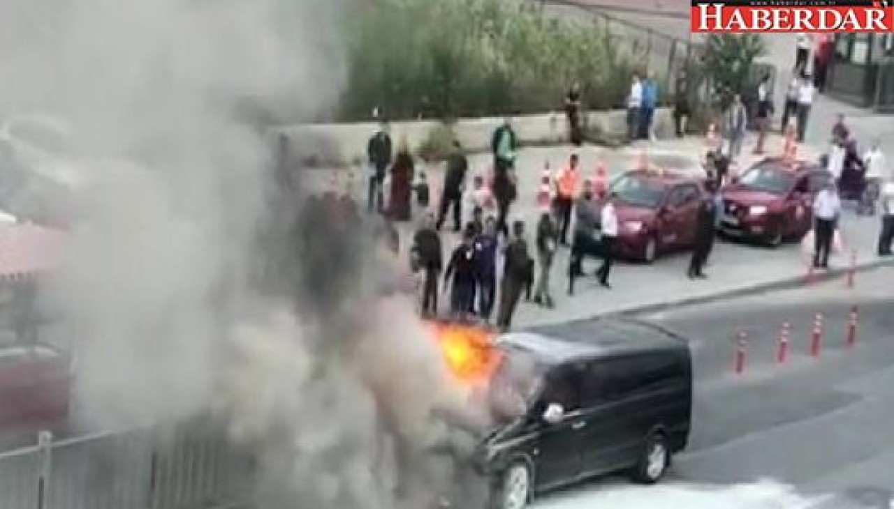 Beylikdüzünde Araç Yangını