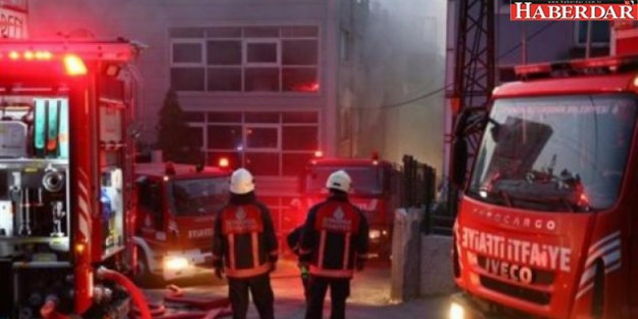 Başakşehirde çorap fabrikasında yangın