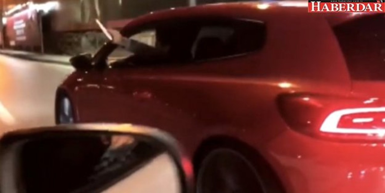 E-5 Karayolunda Aracından Havaya Silahıyla Ateş Açtı Drift Yaptı