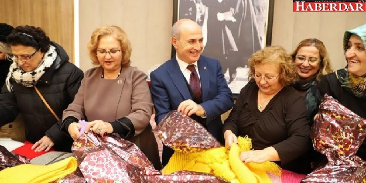 Büyükçekmeceli kadınlar çocuklar üşümesin diye seferber oldu