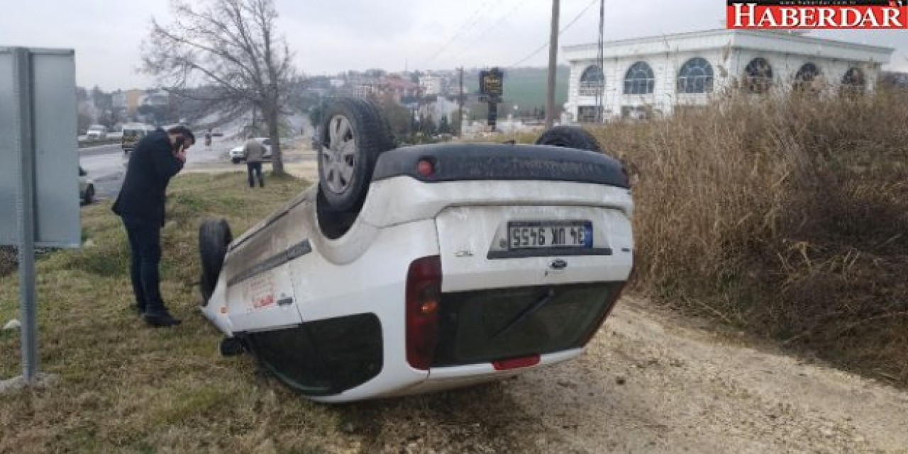 Takla Atan Araçtan Burnu Bile Kanamadan Çıktı