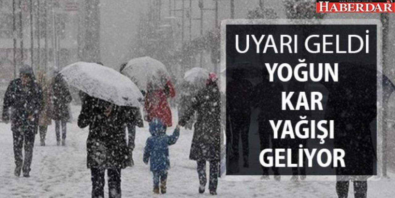 Meteorolojiden kar uyarısı geldi.