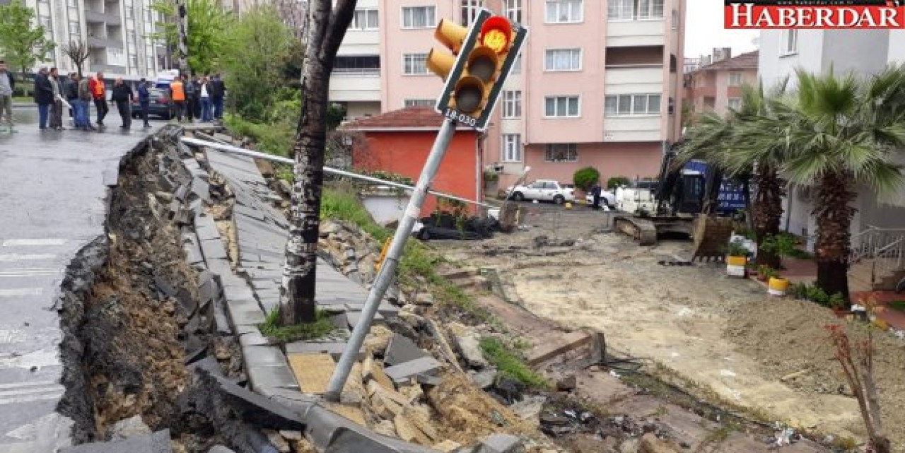İstinat duvarı çöktü