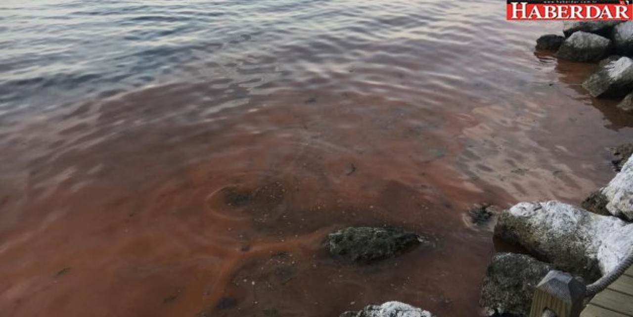 Deniz turuncu renge büründü