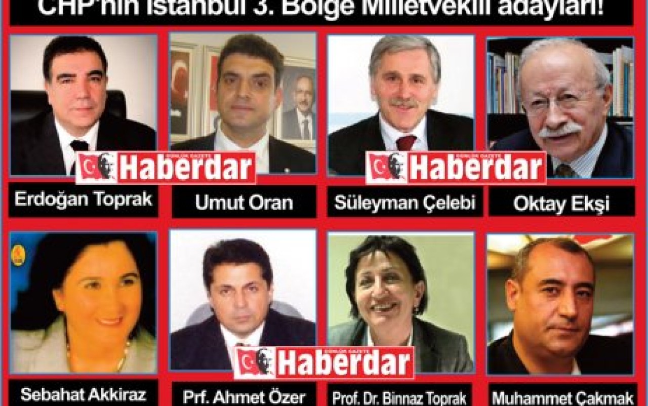 CHP'nin İstanbul 3. Bölge Milletvekili adayları!