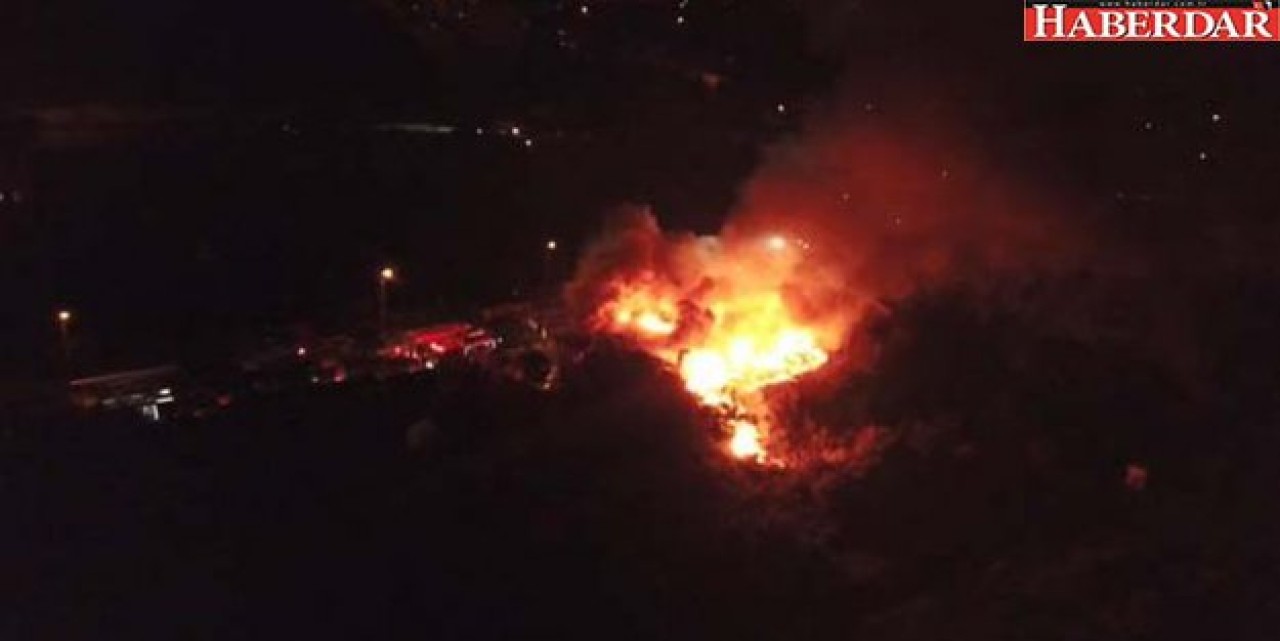 Küçükçekmecede büyük panik! Alev alev yandı