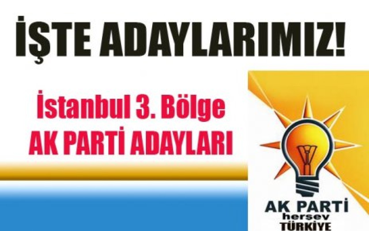 İŞTE AK PARTİ ADAYLARI... TÜLAY KAYNARCA 8. SIRADA...