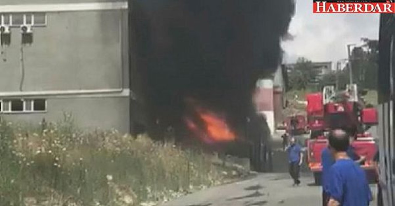 HADIMKÖYde fabrika yangını!
