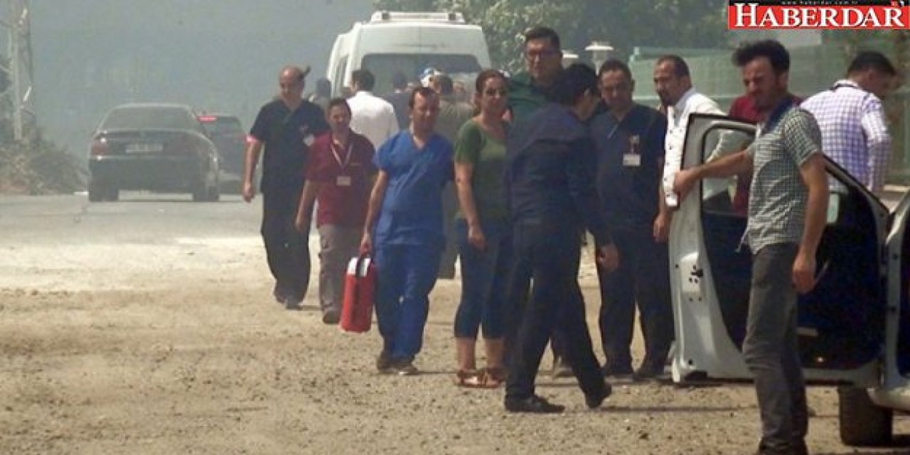 Silivride özel hastanede yangın paniği