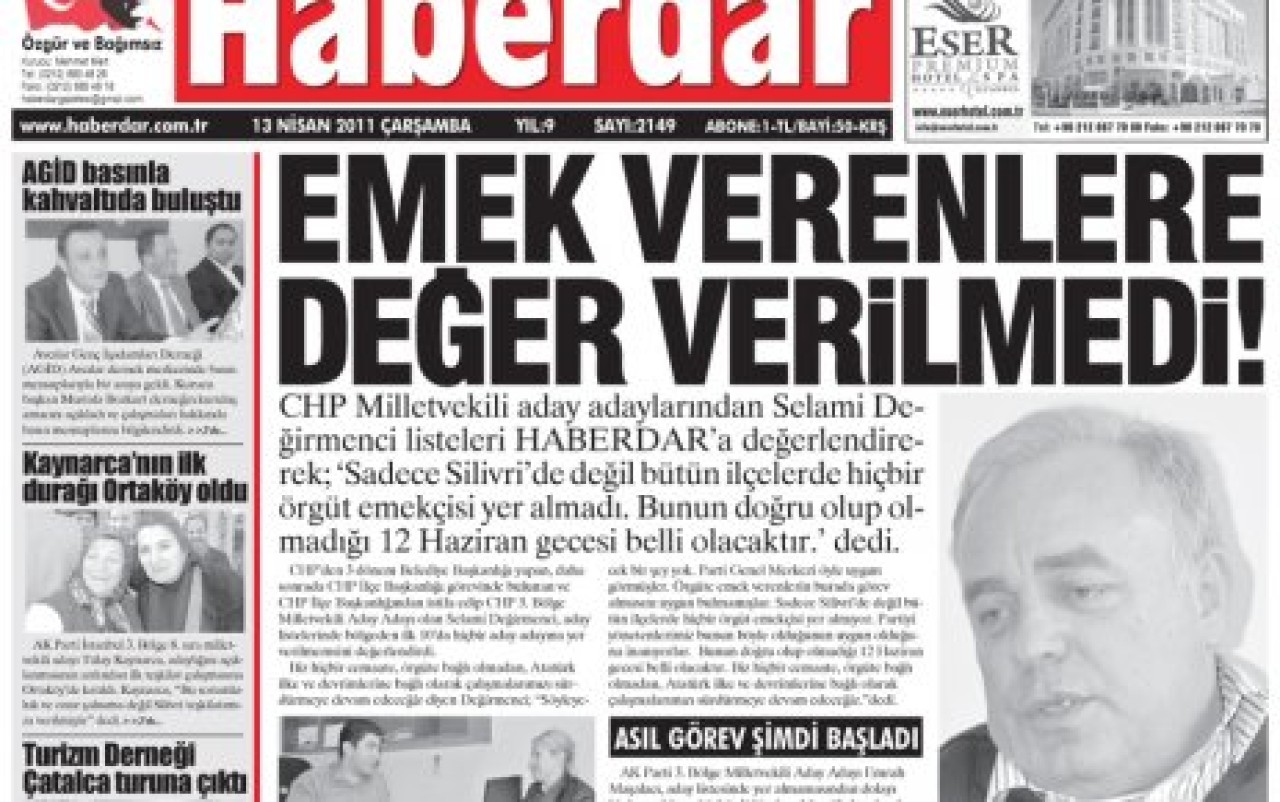 ‘Emek verenlere değer verilmedi!