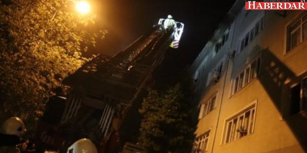 Avcılarda öğrenci evinde yangın paniği