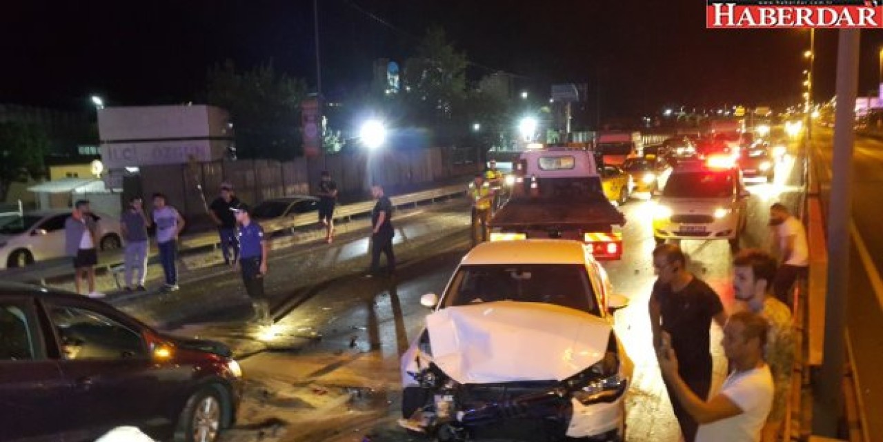 8 araç birbirine girdi