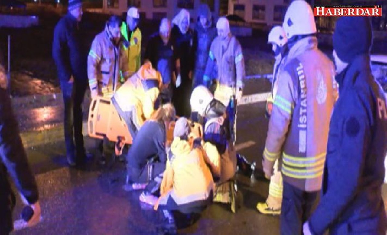 Beylikdüzünde yangına müdahale eden itfaiye erine otomobil çarptı