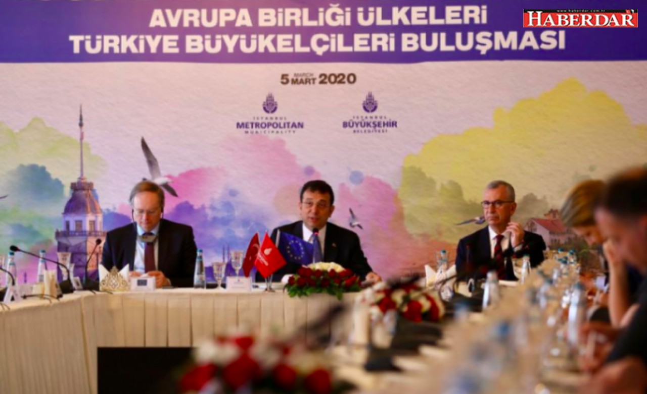 Ekrem İmamoğlu, AB ülkelerinin büyükelçilerini İstanbulda ağırladı