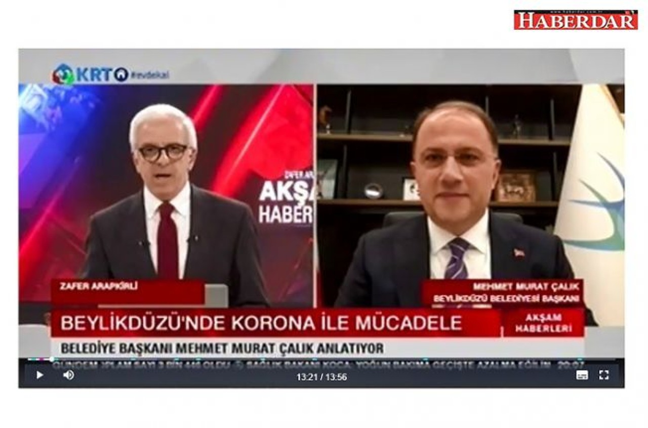 BAŞKAN ÇALIK, KRT TV’DE CANLI YAYINA KATILDI