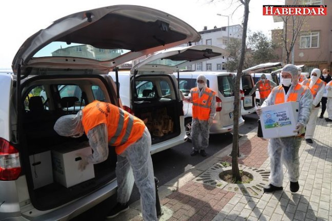 Dar gelirli 12 bin aileye gıda maddesi desteği