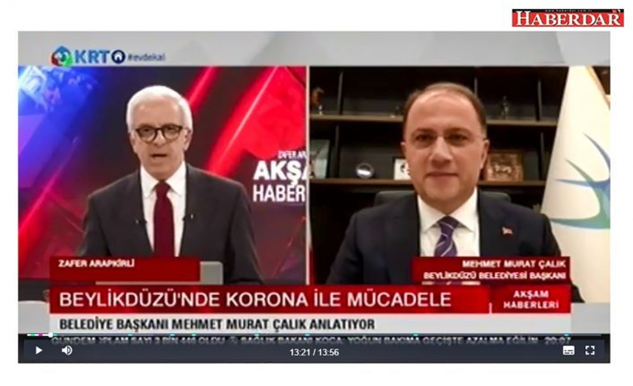 ÇALIK, KRT TV’DE CANLI YAYINA KATILDI