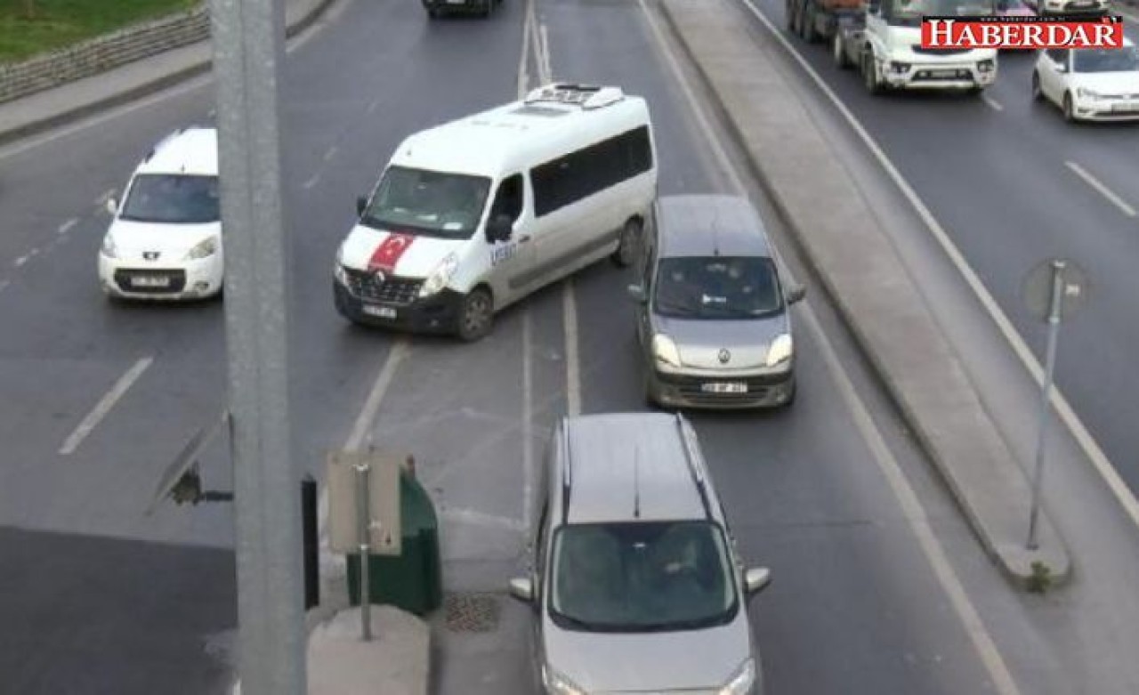 E-5 trafiğinden ölüme meydan okuyan tehlikeli kaçış