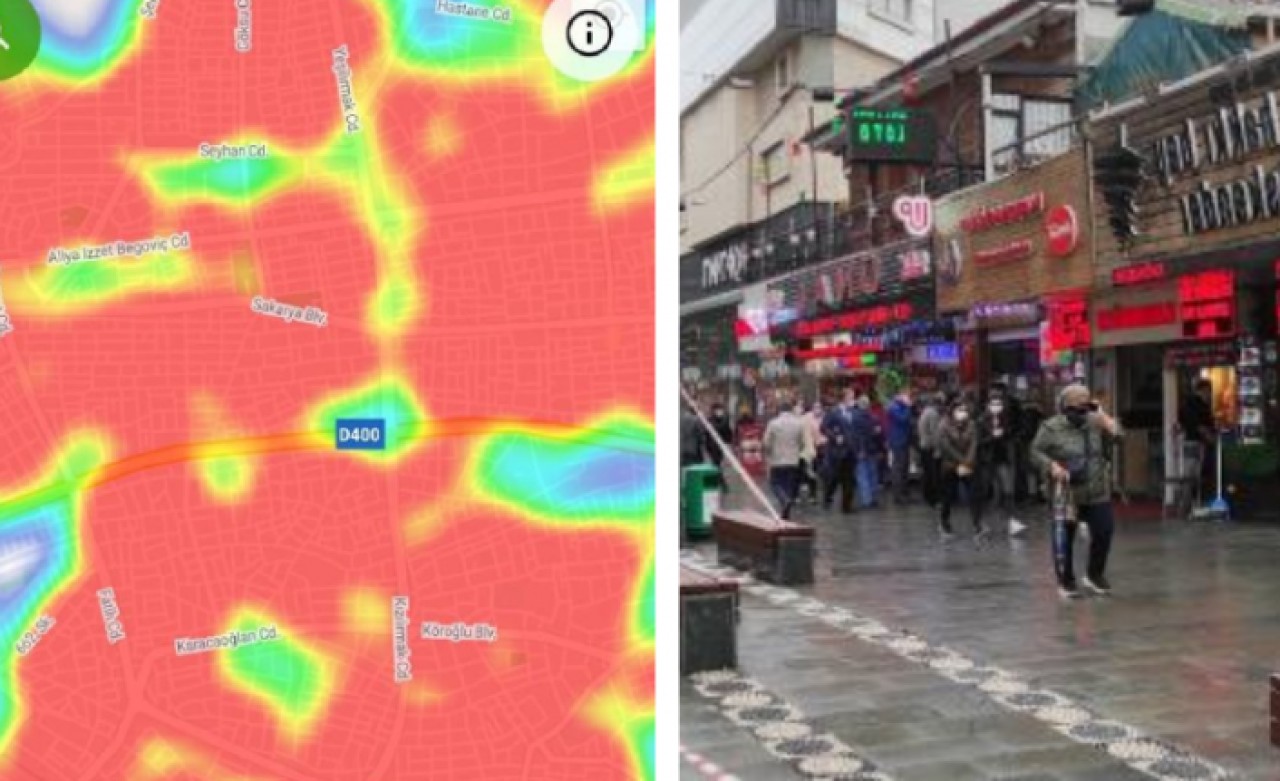 Vakaların alarm verdiği kent kıpkırmızı oldu