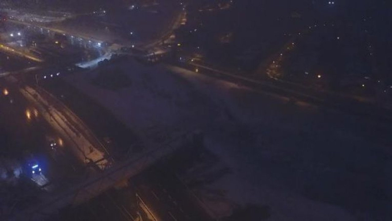 Beyaza bürünen Büyükçekmece havadan görüntülendi