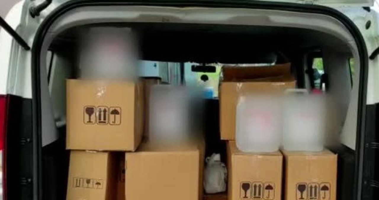 Düzenlenen operasyonda 9 ton sahte içki ele geçirildi