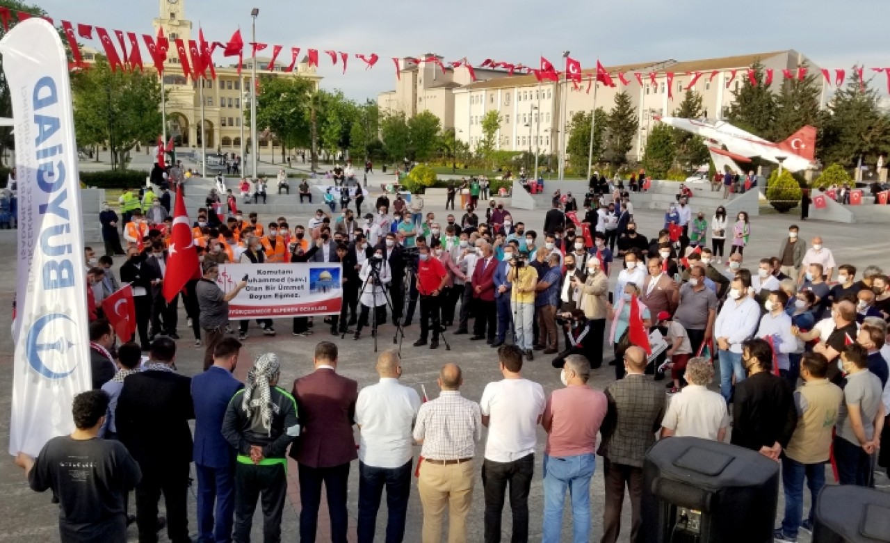 Kudüs’e Destek, İsrail’e Lanet Mitingi