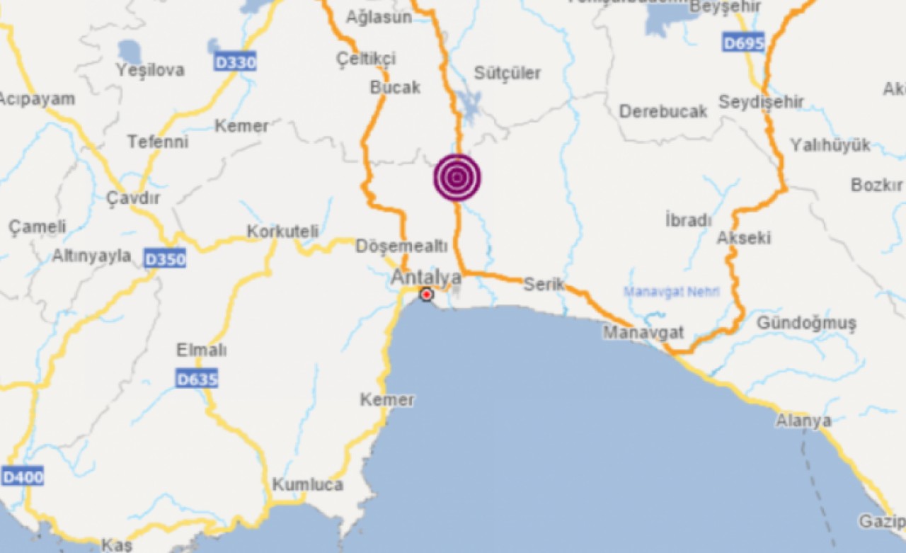 Antalyada korkutan deprem