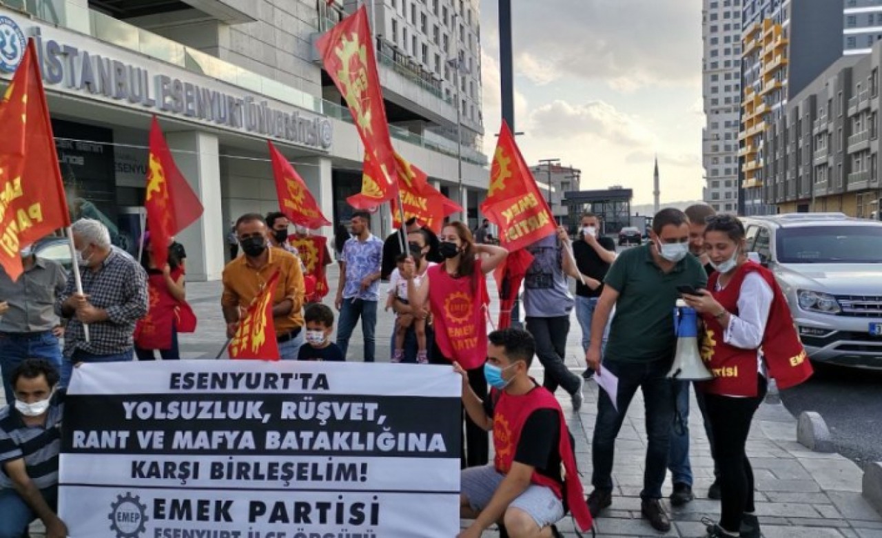 Sedat Pekerin Esenyurt iddiaları sonrası EMEPten eylem