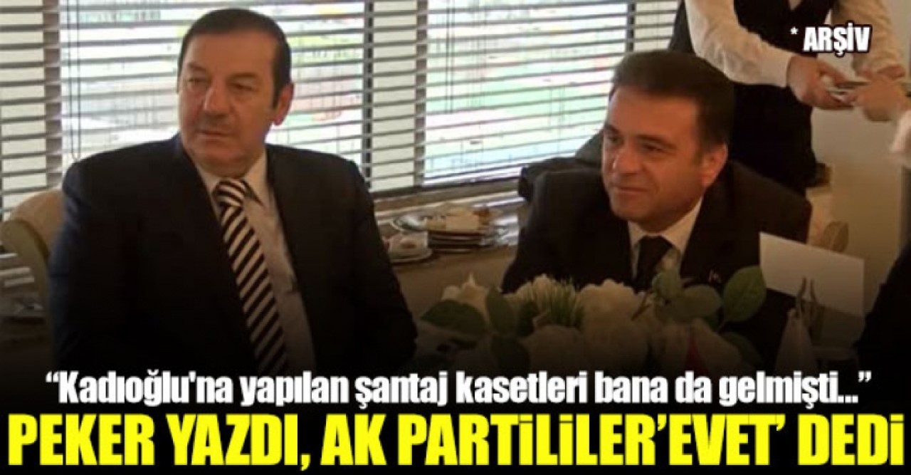 Sedat Peker yazdı, Ak Partililer evet dedi