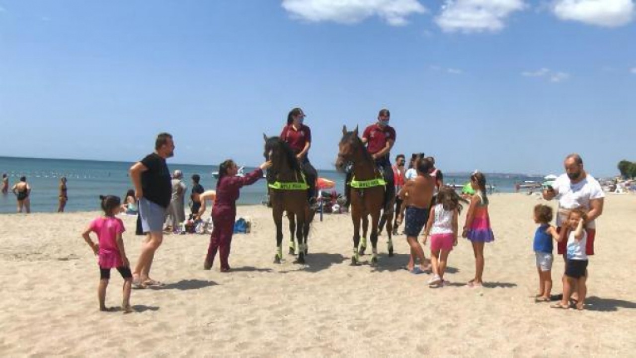 KUMBURGAZ PLAJINDA ATLI BİRLİKLERDEN DENETİM