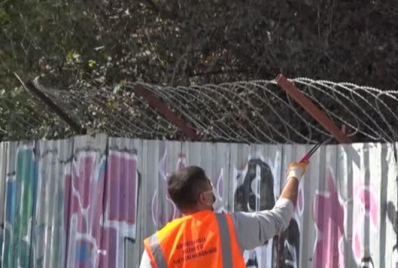 Büyükçekmecede canlılara zarar veren jiletli teller kaldırılıyor