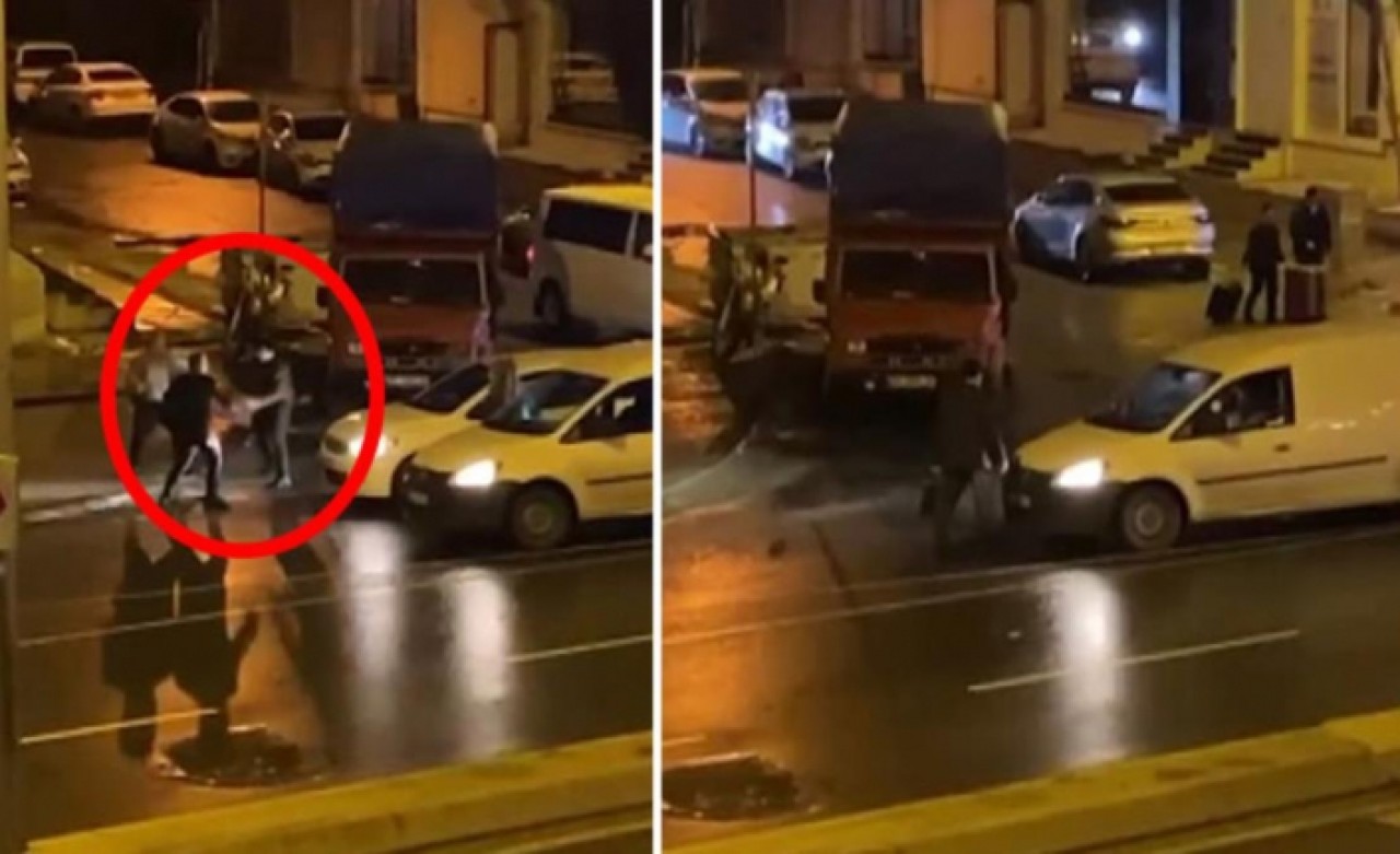 Trafikte önünü kestiği aracın sürücüsünden dakikalarca dayak yedi