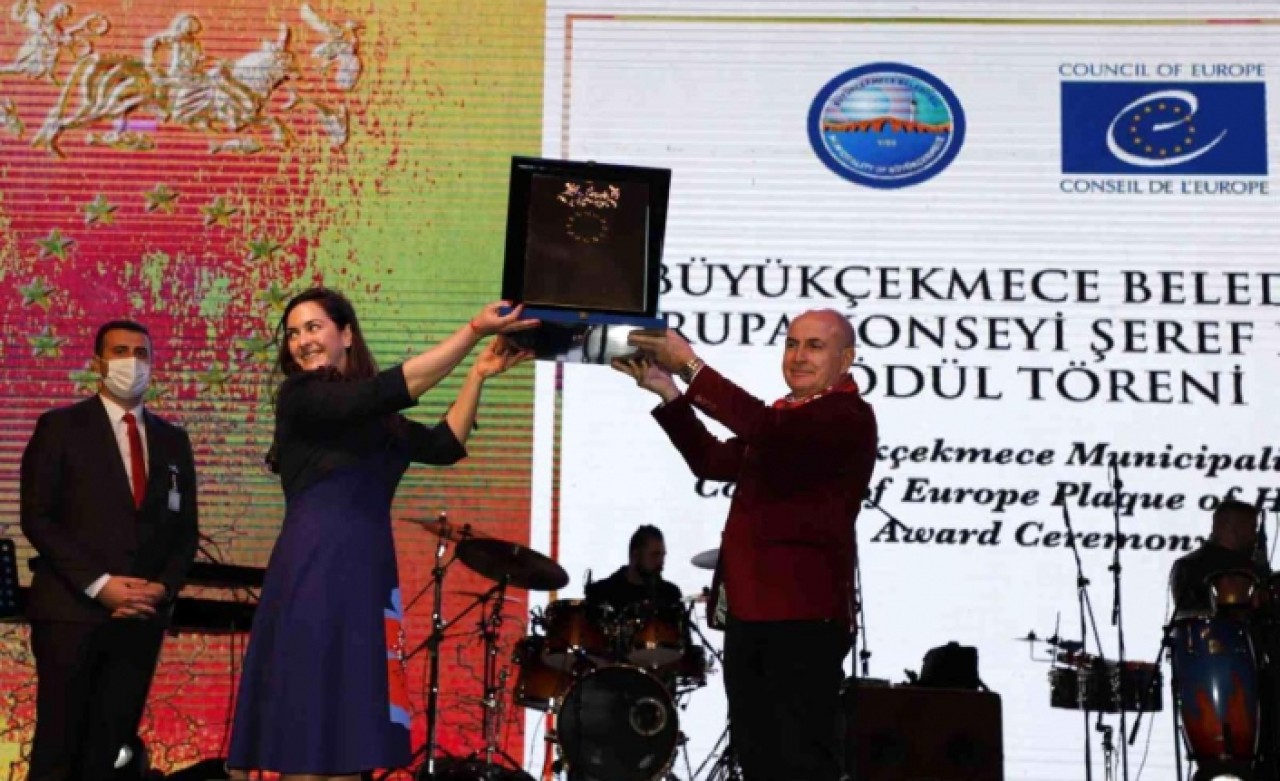 Avrupa Konseyinden Büyükçekmeceye &quot;Avrupa Şeref Plaketi&quot; ödülü