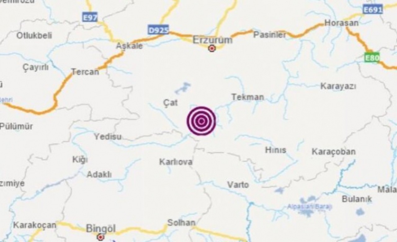 Erzurumda korkutan deprem