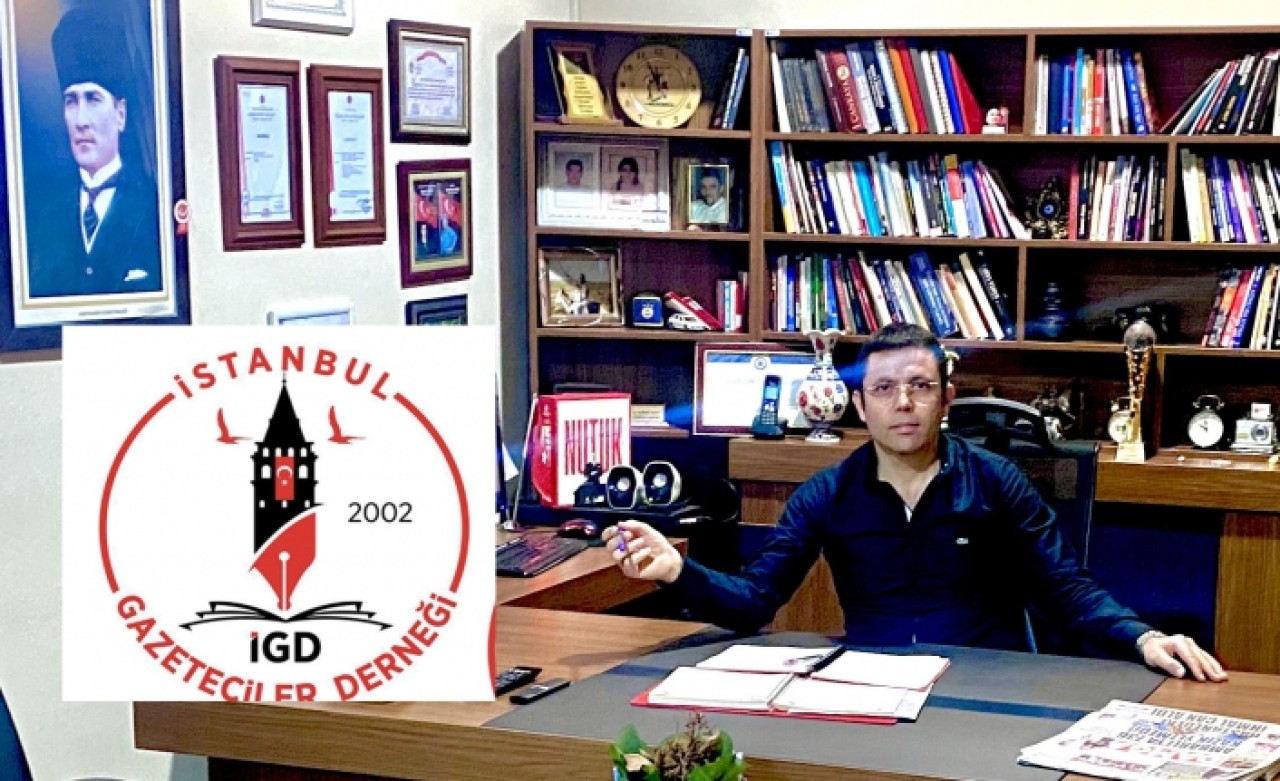 İGD Başkanı Mehmet Mertten sokak röportajı sırasında saldırıya uğrayan Hüseyin Çetinere destek....