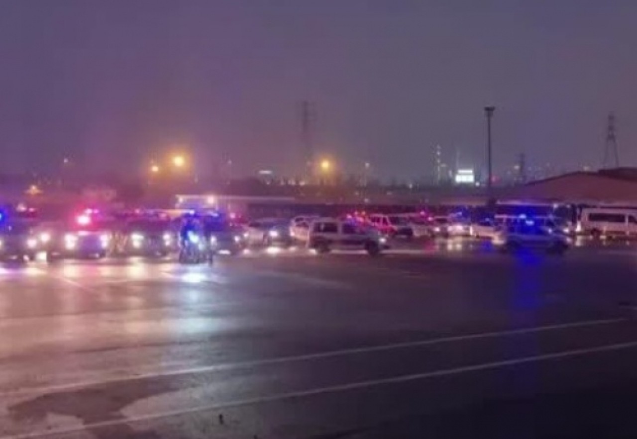 Küçükçekmecede helikopter destekli uygulama