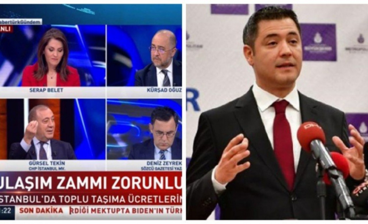 İBB Sözcüsü Murat Ongundan, Habertürkün Ulaşım zammı zorunlu muydu? altyazısına yanıt: Siz bunları nereden bileceksiniz
