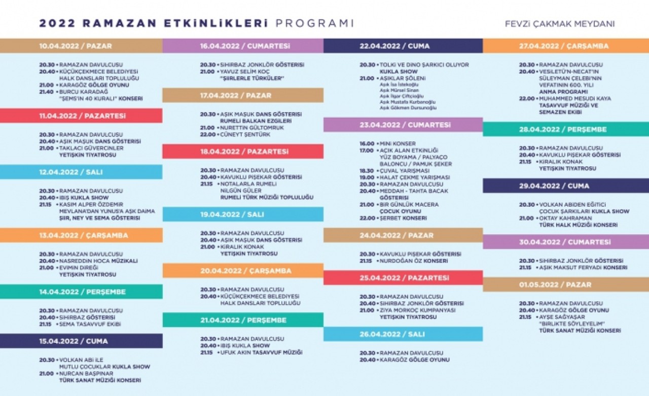KÜÇÜKÇEKMECE’DE BİRBİRİNDEN RENKLİ RAMAZAN ETKİNLİKLERİ