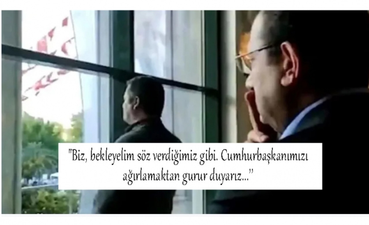 İmamoğlu makamında Erdoğanı bekledi..