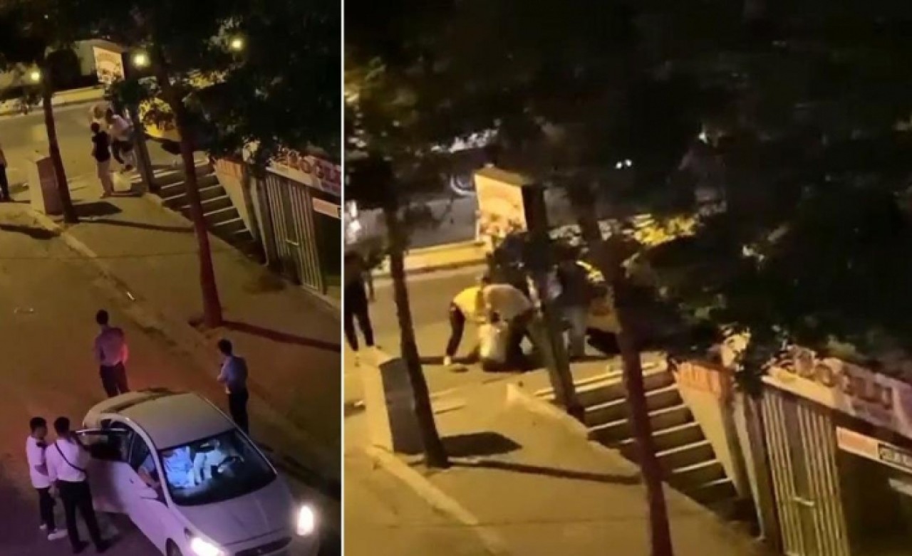 Avcılarda aldatma kavgasında sopa ve yumruklar konuştu o anlar kameraya yansıdı